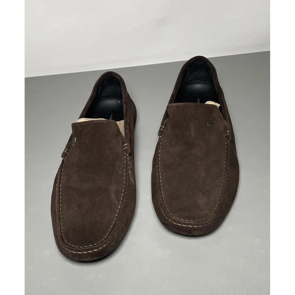 Porsche Design PD Driver Vel Asph‎ Men's Suede Loafers Size 11